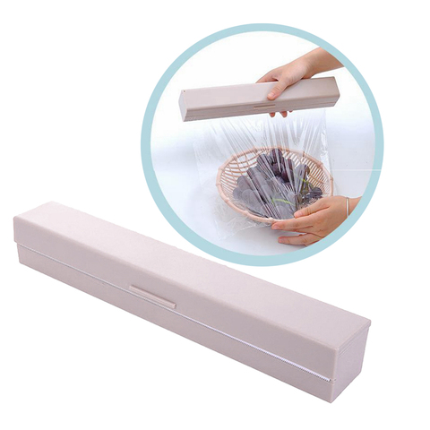 Kitchen Plastic Wrap Cutter Food Wrap Foil Dispenser Holders Storage Tool ► Photo 1/6