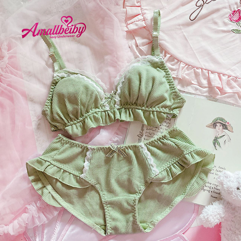 Lolita Women's Cute Strawberry Print Bra & Panties Lingerie Set Japanese  Girl Bras Briefs Underwear Set Women Bra and Panty Set - Price history &  Review