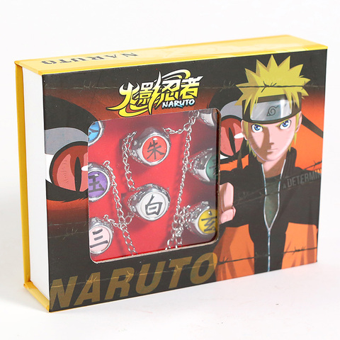Buy Online Naruto Shippuden Akatsuki Member Cosplay Ring Uchiha Itachi Sharingan Metal Model Toys Christmas Gifts 10pcs Set Alitools