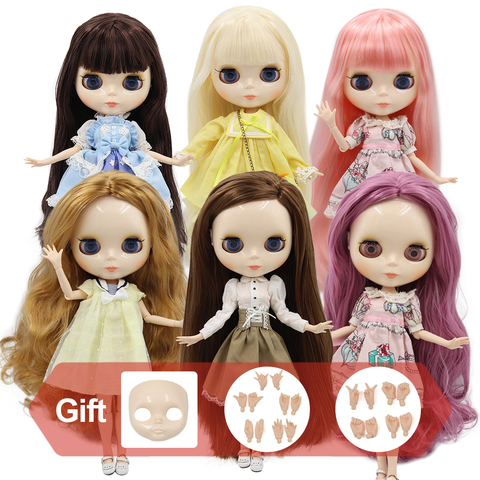 ICY factory Blyth doll Joint body with hands Glossy face with big breast different hair color white skin 30cm 1/6 BJD toy gift ► Photo 1/6