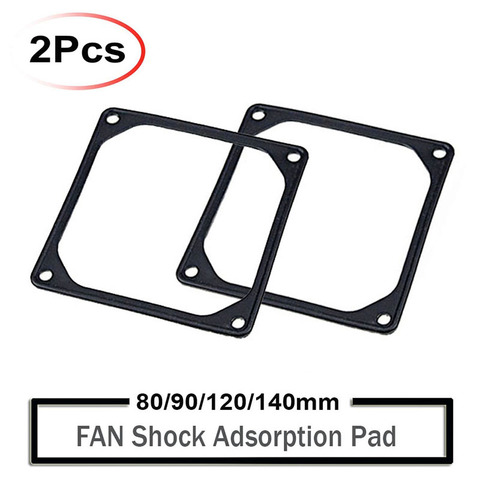 2pcs 80mm 92mm 120mm 140mm Anti-vibration Silicon Fan Gasket Noise Reducing Silencer Gasket Pad For PC  Computer Case Fan ► Photo 1/6