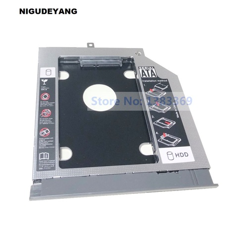 SATA 2nd Hard Drive SSD HDD Module Caddy Adapter For Lenovo ideapad 320 330 520 with Gray bezel ► Photo 1/6