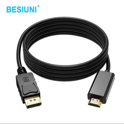 6ft 1.8M display port Displayport Male DP to HDMI Male Cable Adapter Converter for PC Laptop HD Projector ► Photo 1/6