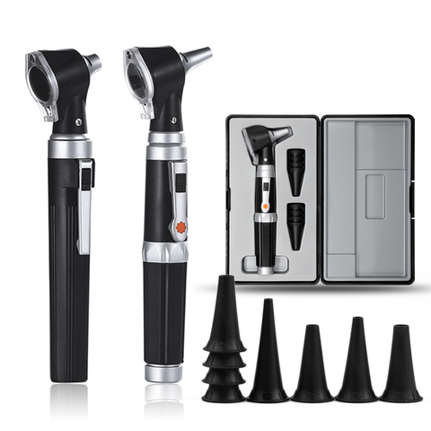 Professional Otoscopio Diagnostic Kit Medical Home Doctor ENT Ear Care Endoscope LED Portable Otoscope Ear Cleaner with 8 Tips ► Photo 1/6
