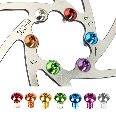 12PCS Colorful Bicycle Disc Brake Rotor Torx Bolts T25 M5x10mm MTB Bike Alloy Steel Disc Brake Rotor Fixing Screws ► Photo 1/6