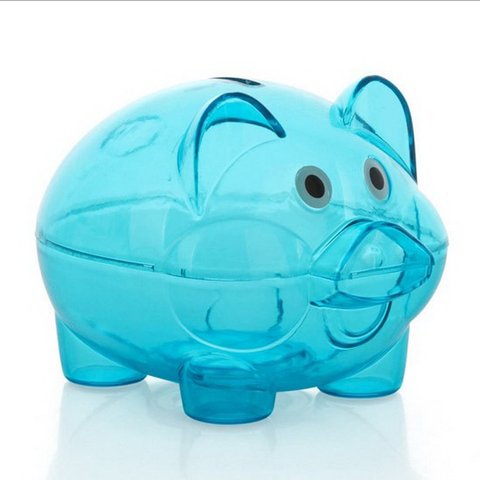 New Transparent Plastic Money Saving Box Case Coins Piggy Bank Cartoon Pig Shaped Child Lovers Gift For Home Decor Dropshipping ► Photo 1/6