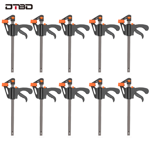 DTBD 4 Inch 2/3/4/5/10Pcs Woodworking Work Bar F Clamp Clip Set Hard Grip Quick Ratchet Release DIY Carpentry Hand Tool Gadget ► Photo 1/6