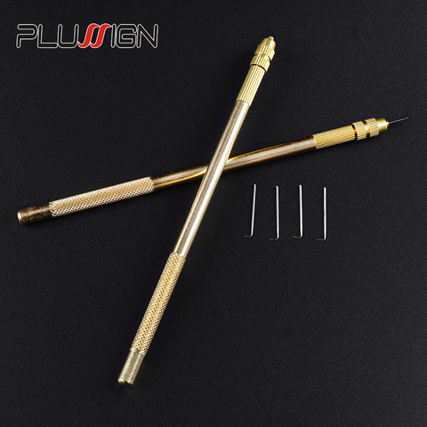 Plussign Wig Making Kit Bronze Ventilating Holder And 4 Pcs Different Ventilation Needles With Plastic Rustproof Packaging ► Photo 1/6