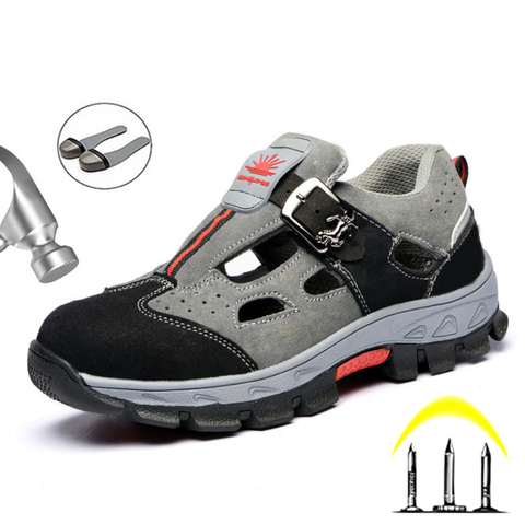 Male Shoes Adult Safety Work Boots Anti-puncture Indestructible Shoes Safety Boots Breathable Light Men Shoes Work Men Sandals ► Photo 1/1
