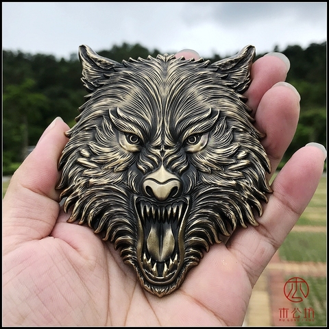 3D Metal Wolf Car Emblem Sticker Chrome Auto Badge Sticker Bumper Decal for Car SUV Truck Motorcycle ► Photo 1/6