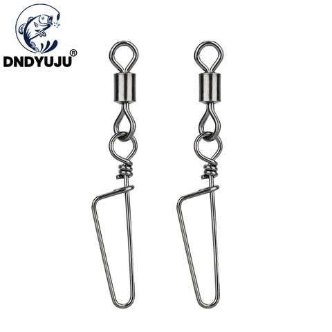 DNDYUJU 100/50pcs Rolling Bearing Swivels Solid Ring Interlock Snap 12#-1#  For Fishhook Lure Fishing Connector Fishing Tackle ► Photo 1/6