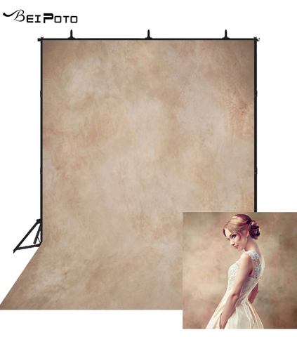 BEIPOTO Vinyl cloth photography backdrop light brown pure solid color background  Portrait photo studio photobooth photocall ► Photo 1/6