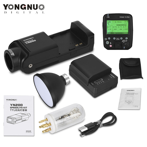 YONGNUO YN200 TTL HSS 2.4G 200W Lithium Battery with USB Type C,Compatible YN560-TX (II)/YN560-TX Pro/YN862 for Canon Nikon ► Photo 1/6