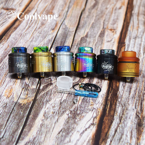 coolvape Profile RDA 24mm Vape Adjustable pin BF Tank Vaporizer Single mesh coil Atomizer vs kylin m rta fit thc tauren mod ► Photo 1/6