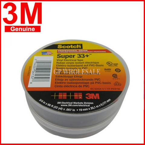 Original 3M Scotch Super 33+ PVC Electrical Insulation Vinyl Adhesive Tape 19mm Width*20.1 Meters ► Photo 1/3