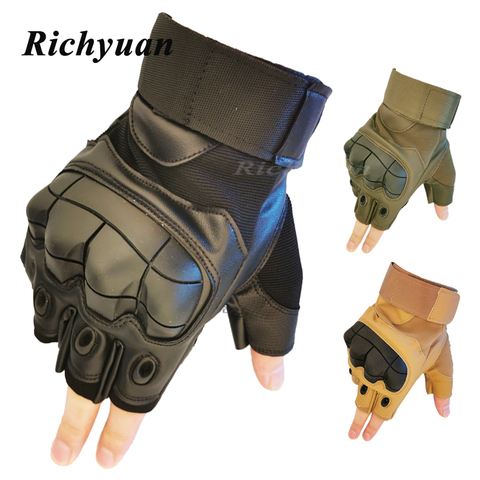 PU Leather Military Tactical Gloves Men Full Finger Army Glove Combat Slip-resistant Carbon Fiber Tortoise Shell Gloves ► Photo 1/6
