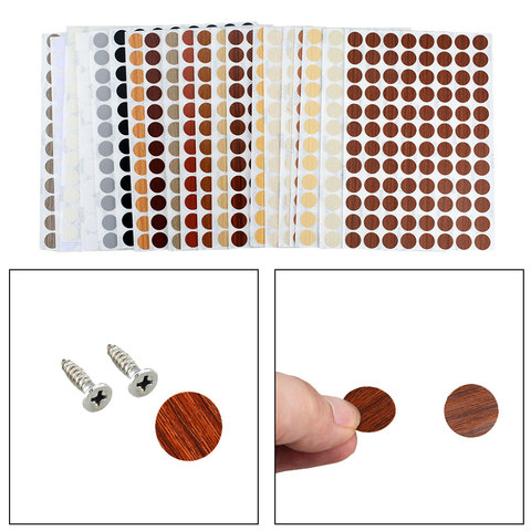 96PCS/Sheet PVC  15mm Self Adhesive Decorative Films Furniture Screw Cover Caps Stickers Wood Craft Desk Cabinet Ornament ► Photo 1/6