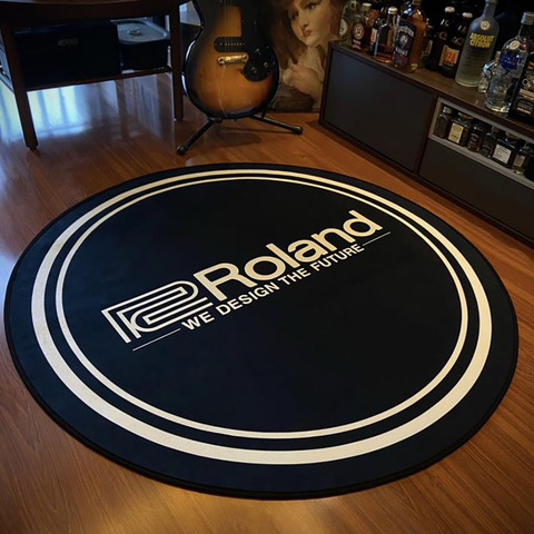 Roland 120cm Cool Round Area Rugs Living Room Printed Anti-slip Carpet Doormat Hallway Music Home Mats For Bar Floors Decoration ► Photo 1/6
