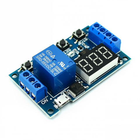 6-30V Relay Module Switch Trigger Time Delay Circuit Timer Cycle Adjustable Trigger OFF / ON Switch Timing Cycle for Arduino ► Photo 1/4