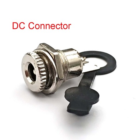 5.5mm X 2.1mm/5.5x2.5 DC Power Jack Socket Female Panel Mount Connector Metal Panel Mount Interface Plug Wire Terminals ► Photo 1/5