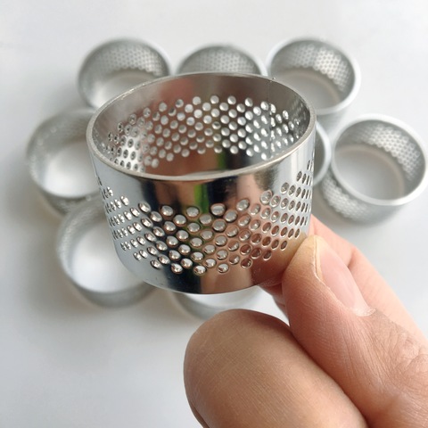 10pcs/3.5CM mini Round stainless 304 perforated seamless tart ring quiche ring tart pan pie tarte ring with hole tart shell ring ► Photo 1/6