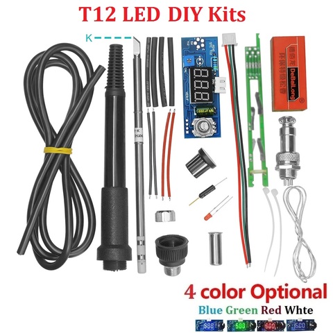 Electric Unit Digital Soldering Iron Station Temperature Controller Kits for HAKKO T12 Handle DIY kits w/ LED vibration switch ► Photo 1/6
