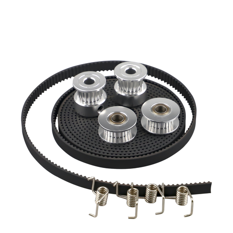 3D Printer Parts GT2 Pulley 20 Teeth Bore 5mm GT2 6mm Timing Belt & 2X Idler 4X Tensioner for 3D printer kit ► Photo 1/6