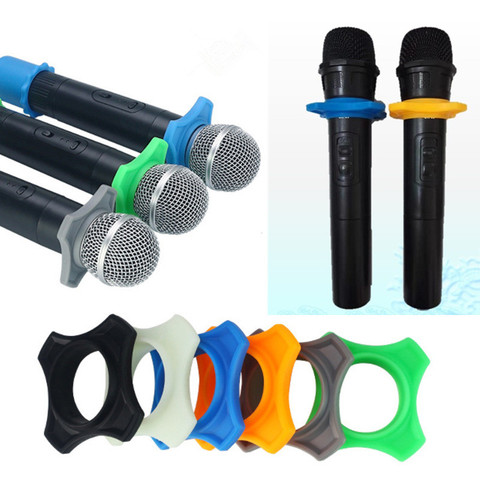 Handheld Karaoke Microphone Anti-rolling Protective Sleeve Wireless Microphone Protection Anti-drop Ring Home KTV Mic Anti Slip ► Photo 1/6