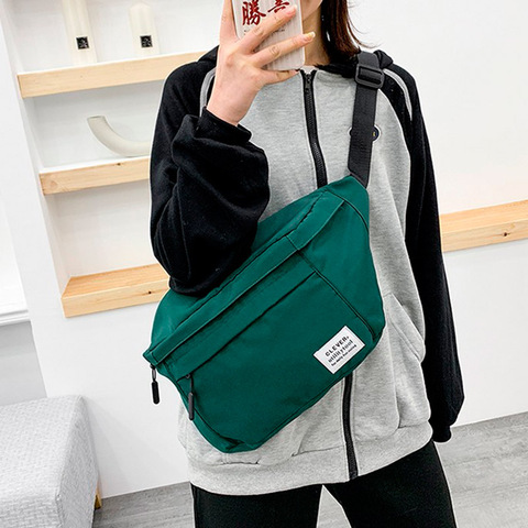 Unisex Waist Bag Fanny Pack Harajuku Street Style Hip Hop Bag Shoulder Bags Large Capacity Canvas Women Crossbody Bag Waist Pack ► Photo 1/6