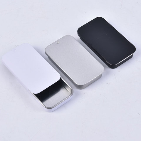 Mini Iron Box Slide Cover Storage Box Wedding Jewelry Pill Cases Portable Tin Boxes Container Cosmetic Organizer ► Photo 1/6