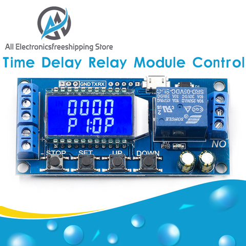 6-30V Micro USB Digital LCD Display Time Delay Relay Module Control Timer Switch Trigger Cycle Module XY-LJ02 ► Photo 1/6