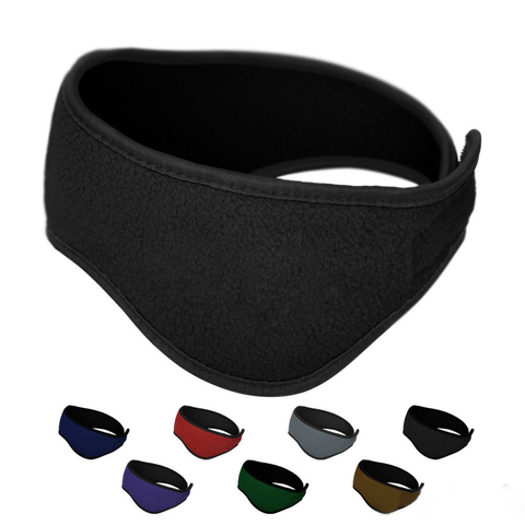 1PC Winter Women Men Ear Warmer Head Band Polar Fleece Black Ear Muff Stretch Spandex Unisex Hair Band Accessories Drop Ship ► Photo 1/6