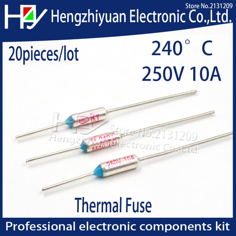 20pcs/lot 2017 Hot SF240E TF 240 Celsius Circuit Cut Off Thermal Fuse 250V 10A Thermal links Micro Mini Electrical Temp ► Photo 1/1