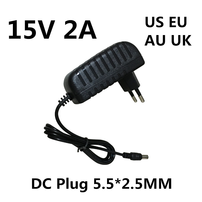 AC Converter Adapter DC 15V 2A Power Supply Charger US plug DC 5.5mm 2000mA New 
