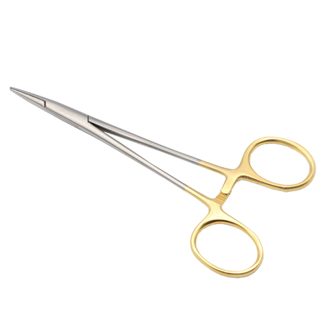 Needle Holders Stainless Steel Orthodontic Plier Dental Gold Plated Handle Surgical Instrument Tools Implant Castroviejo Forceps ► Photo 1/6