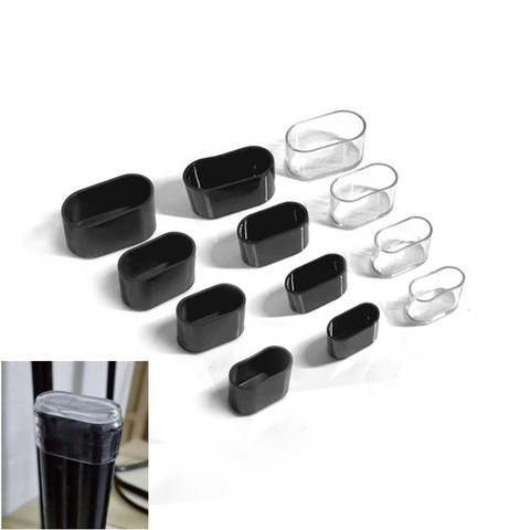 8pcs Oval Pipe hole Plug silicone chair leg cap Sock table foot Dust cover anti slip Furniture Leveling Feet Floor Protector Pad ► Photo 1/6
