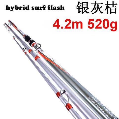 ZZ05 4.2m 520g CR Ring 8 Layer Pure Carbonfiber SurfCasting Surf Casting Rod Solid Tip Dia. 1.8mm Butt Dia. 25mm Bait 100-350g ► Photo 1/3