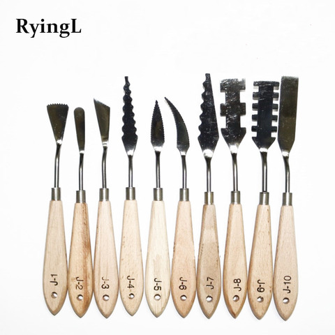 NEW 10 Pieces/ lot Steel Professional Oil Painting Palette Knife palette knife Texture palette knife Spatula Paint ► Photo 1/1