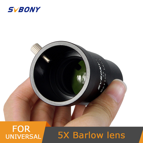 SVBONY 5X Barlow Lens 1.25 inch Eyepiece Metal Fully Coated Focal Length Extender,magnification eyepiece professional telescope ► Photo 1/6