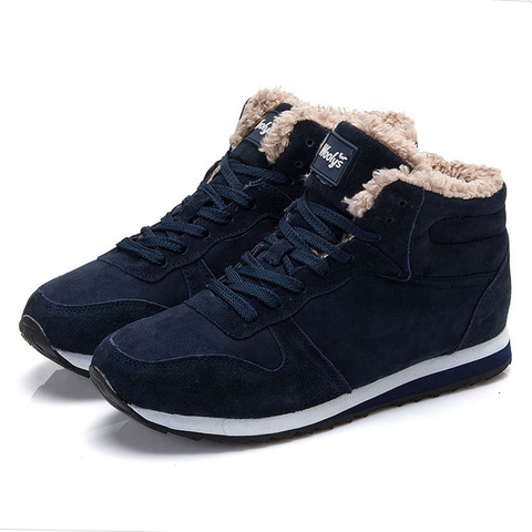 Men Shoes Winter Sneakers Suede Leather Tenis Trainers Mans Footwear Warm Winter Shoes Basket Homme Mens Shoes Casual Plus Size ► Photo 1/6