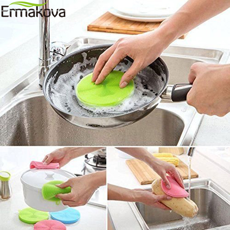 Silicone Fruit Cleaning Cleaning Brush Vegetable Cleaning Kitchen Tool Brush 