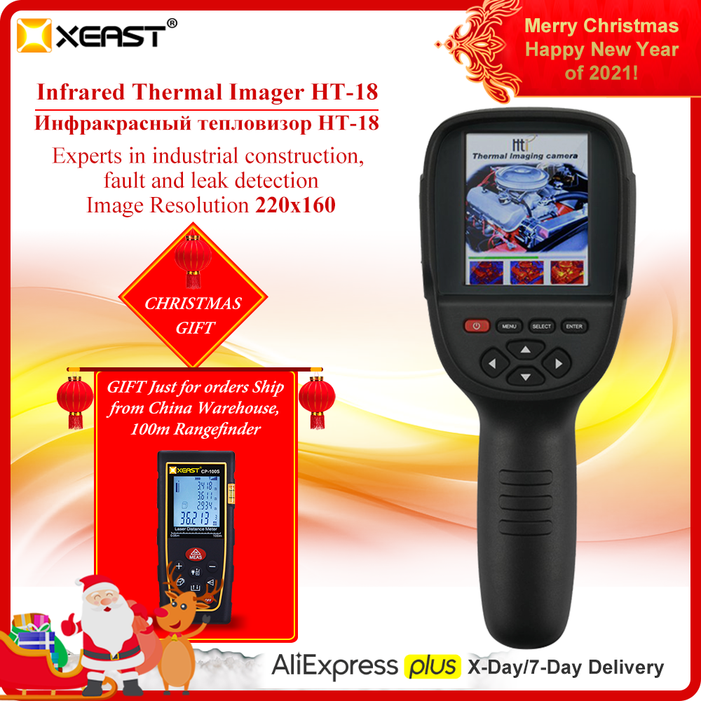 Infrared Thermal Imaging Camera Thermographic IR Imager Measuring Instrument for IR Resolution 220x160 Pixels