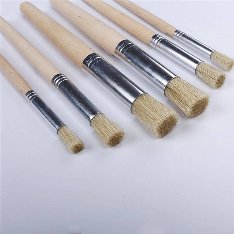 10pcs Thin Hook Line Pen Flat Round Pointed Paint Brushes Nylon Hair Brush  Painting Pen Craft