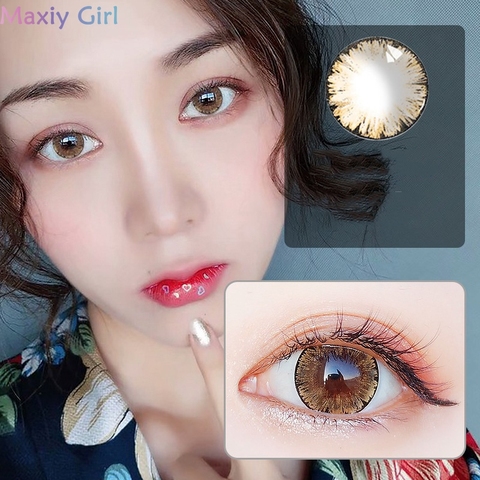 Colored Brown Contacts Lenses For Big Eye Girl Pupil Series Beauty Cosmetic lentes Halloween Cute Women Makeup ► Photo 1/6