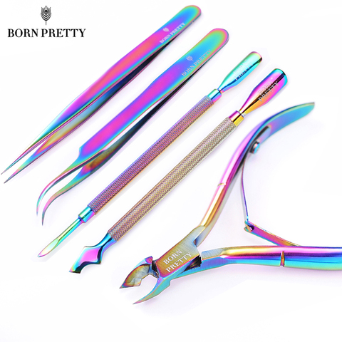 BORN PRETTY Colorful Nail Art Tool Nipper Nail Cuticle Cutter Scissor Dead Skin UV Gel Remover Pusher  Stamper ► Photo 1/6