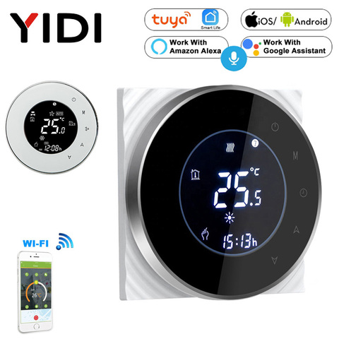 Smart Touch WIFI Thermostat LCD Screen Water Heating Electirc Floor Heating Water Gas Boiler Temperature Controller Google Home ► Photo 1/6