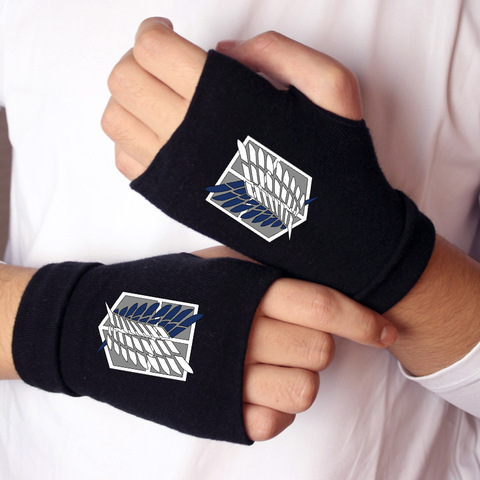 2022 New  Gloves Anime One Piece Attack On Titan Fairy Tail Sailor Moon Tokyo Ghoul Cosplay Cotton Fingerless Gloves ► Photo 1/2