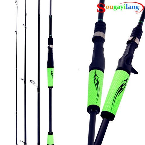 Sougayilang 1.8m-2.4m UltraLight Carbon Fiber Fishing Rod Spinning Casting Lure Rod Rubber Handle Portable Travel Fishing Tackle ► Photo 1/6