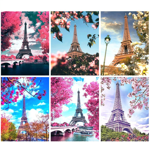 Full Square Diamond Painting Landscapes Embroidery Pictures Of Rhinestones Cross Stitch Kit Diamond Mosaic Paris Craft ► Photo 1/6