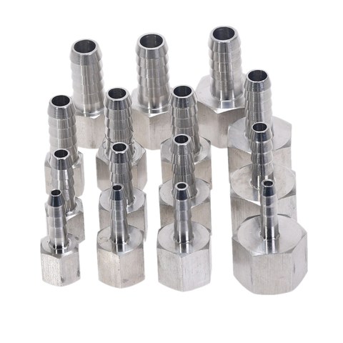 Stainless Steel Pipe Fittings 304 BSP Female Thread X Barb Hose Tail Reducer Pagoda Joint Coupling Connector ► Photo 1/6